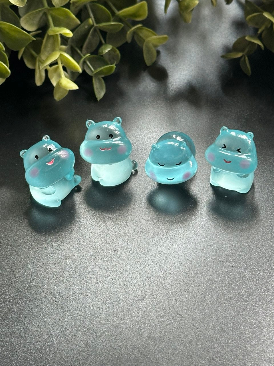 Cute Hippo Figurine Mold – 4 Expressions