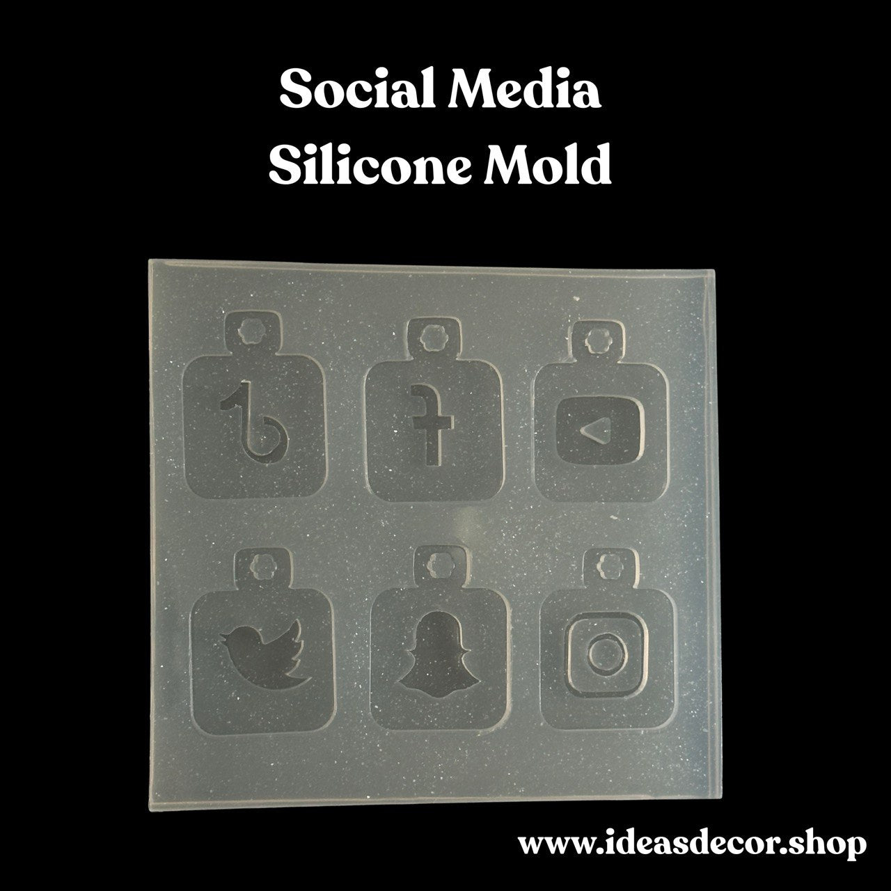 Social Media Keychain and Charm Silicone Molds