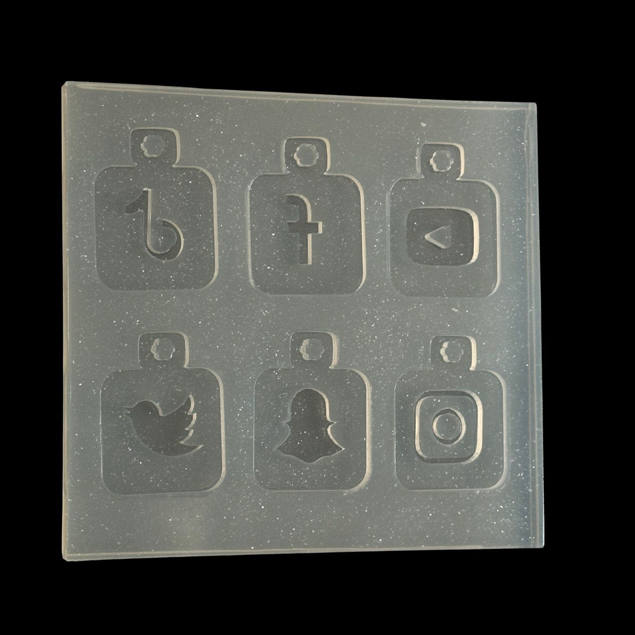 Social Media Keychain and Charm Silicone Molds