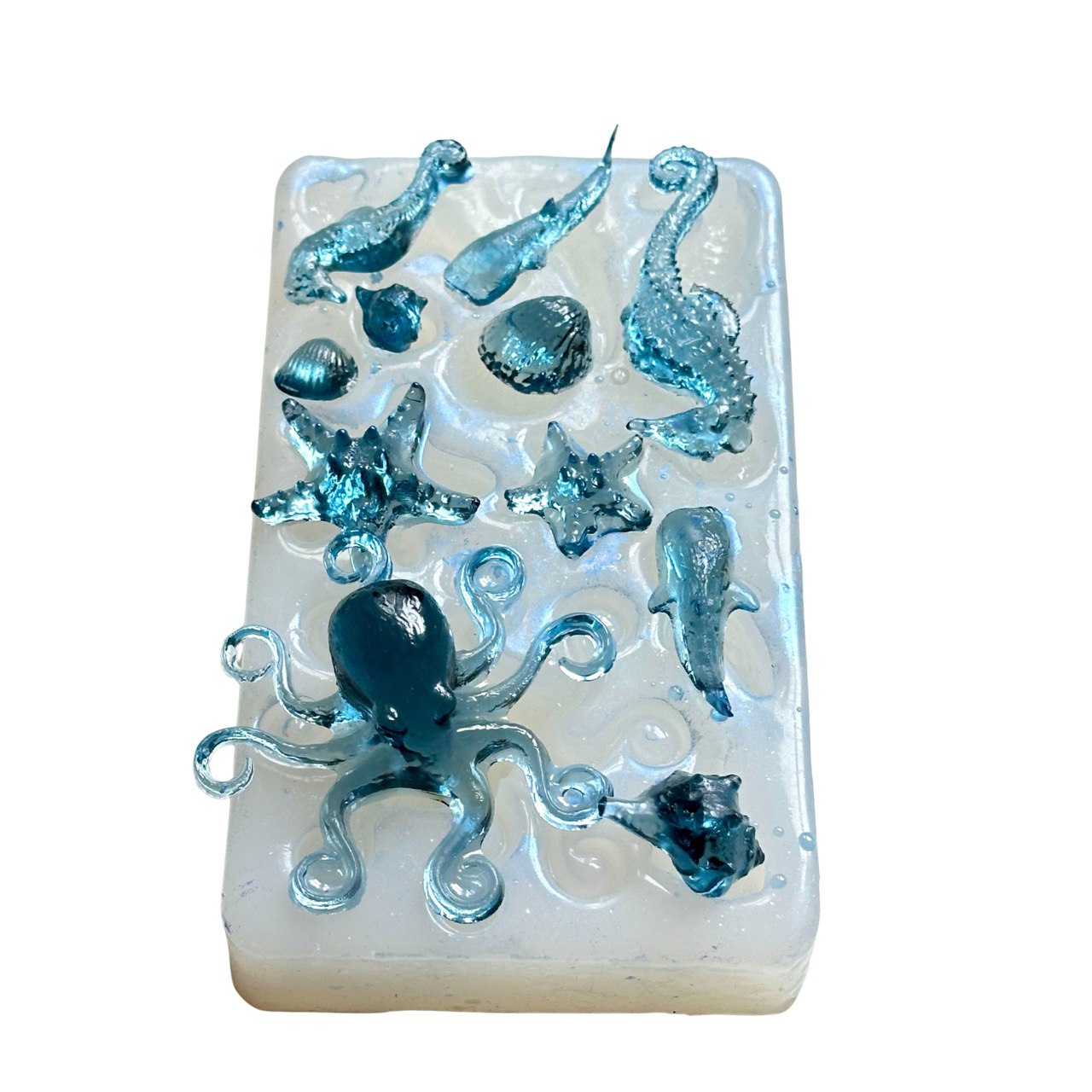 Mini Ocean Set with Octopus, Seahorse, Shells, Starfish Silicone Mold
