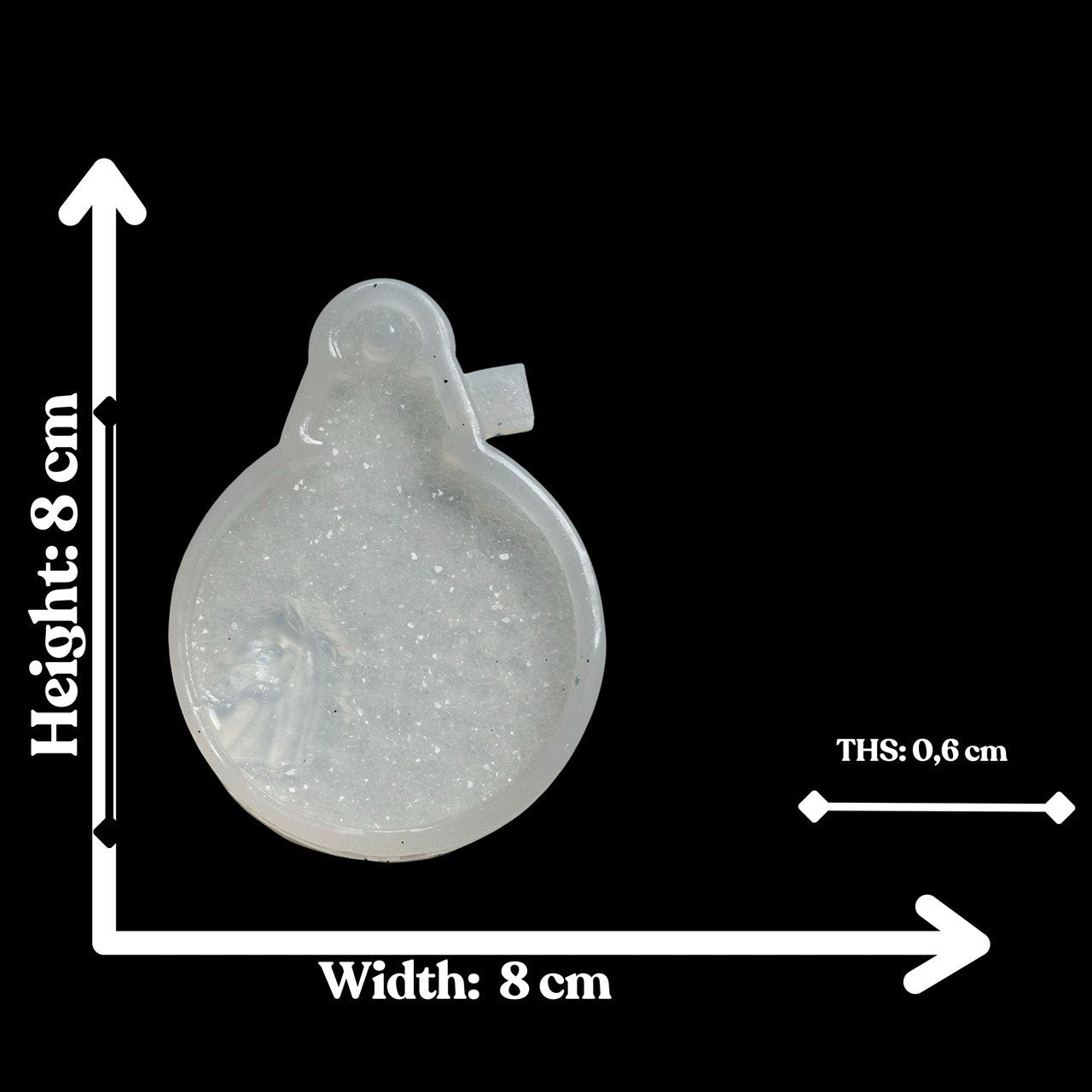 Horse Head Druzy Crystal Ornament Mold