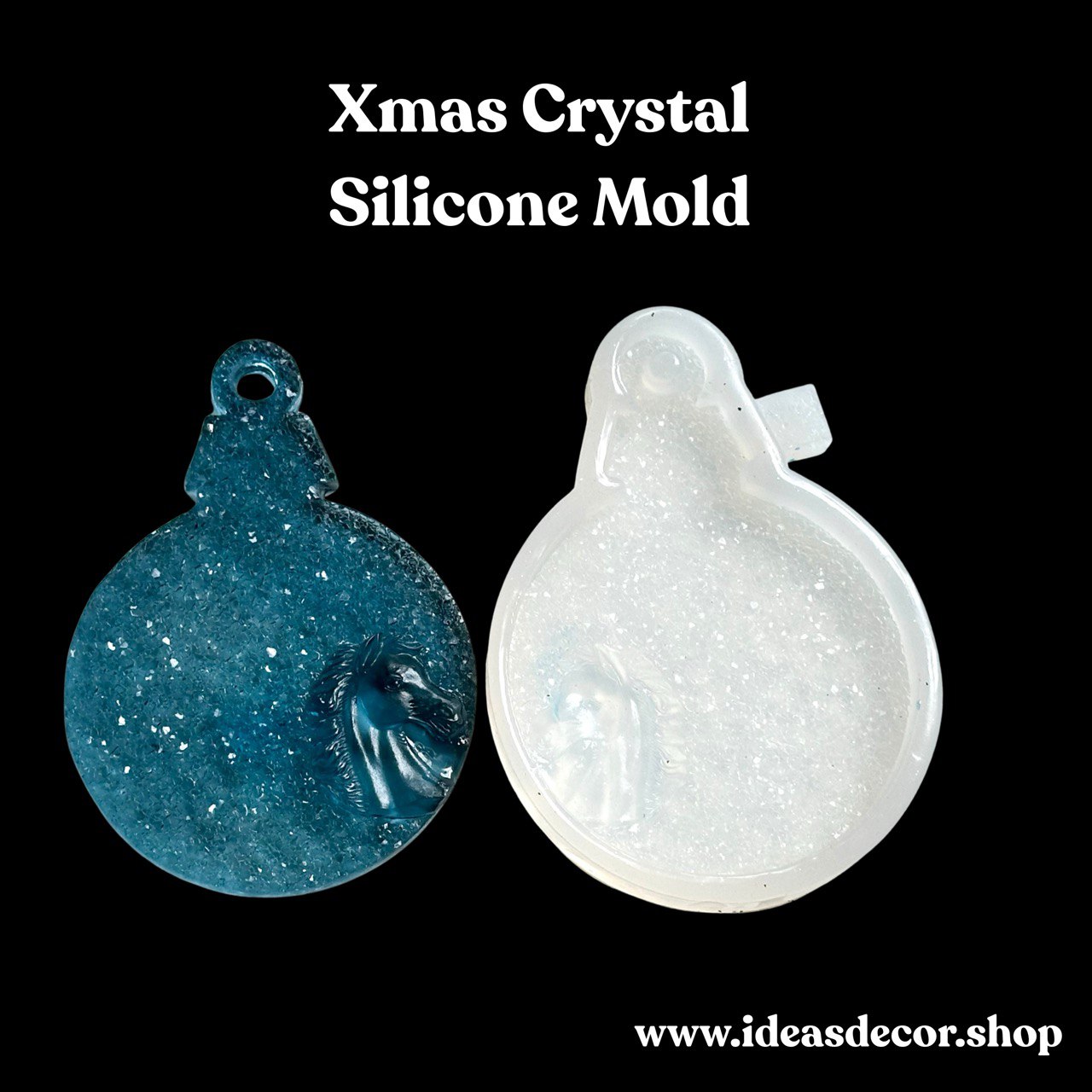 Horse Head Druzy Crystal Ornament Mold