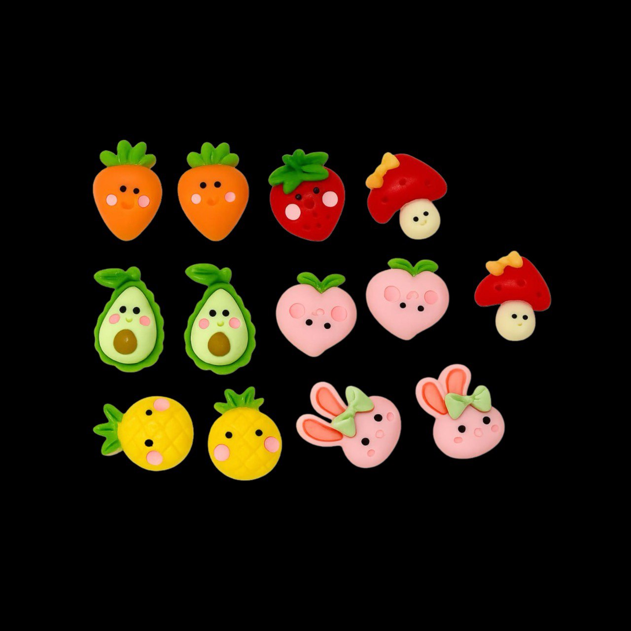 Kawaii Silicone Mold – Mini Fruits and Bunny Mold