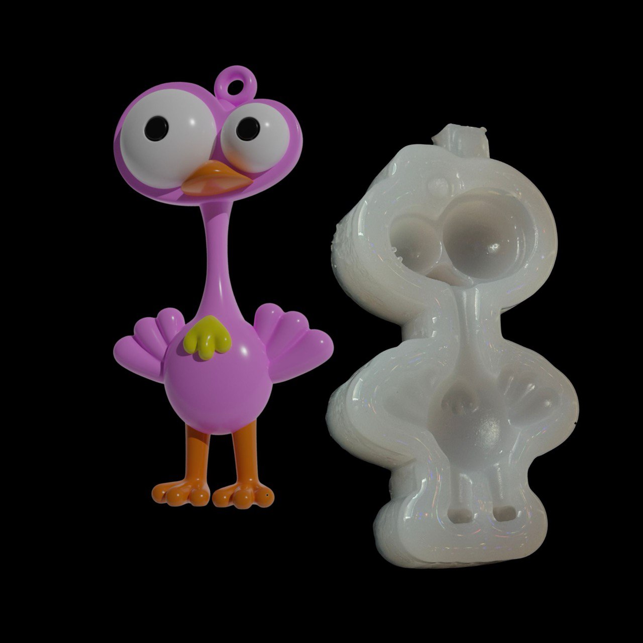 Funny Bird Silicone Mold for Resin