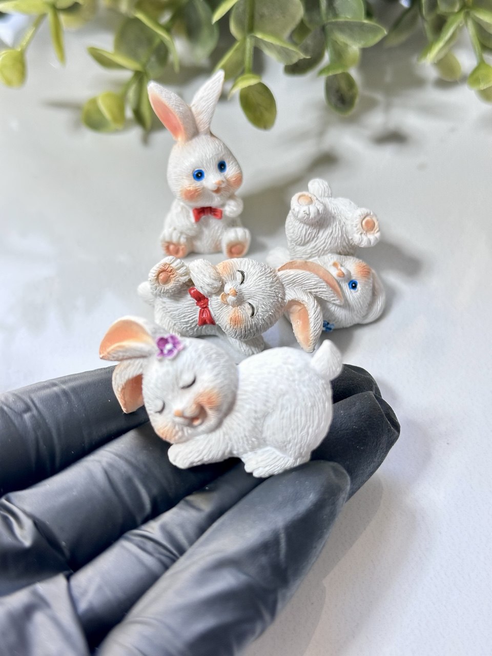 Silicone Mold Bunny Figurines Set of 4 – 2.5–4.5 cm