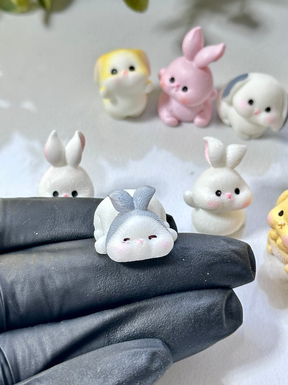 Silicone Mold Bunny Figurines – Mini Rabbit Resin Mold Set of 8