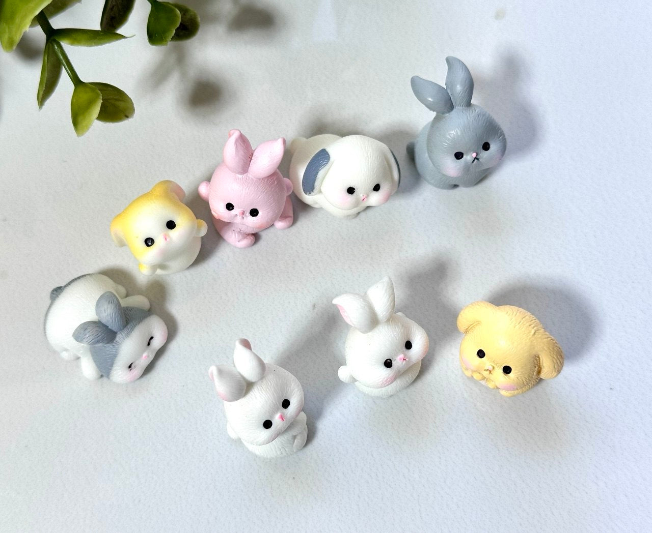 Silicone Mold Bunny Figurines – Mini Rabbit Resin Mold Set of 8