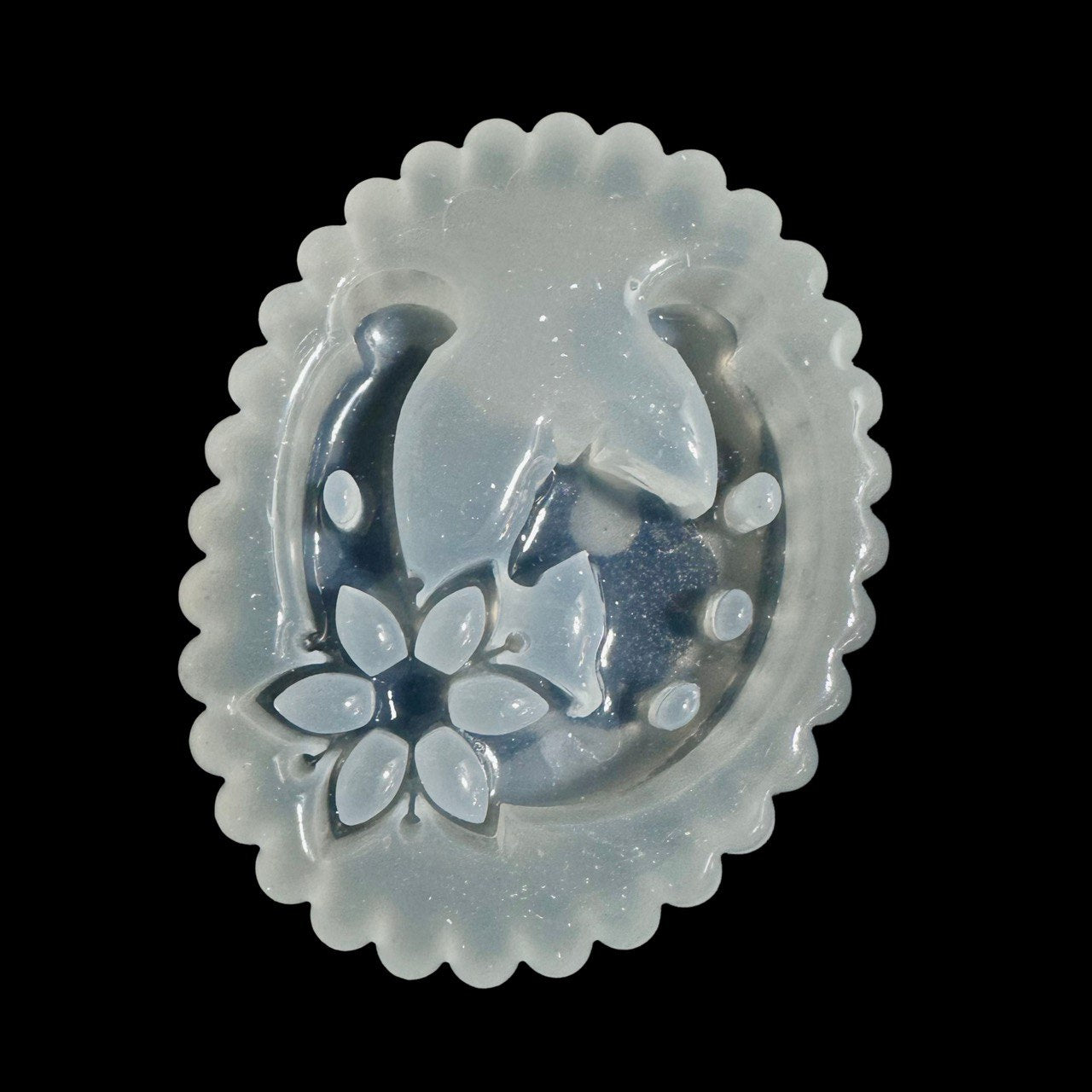 Silicone Mold Horse Head with Flower
