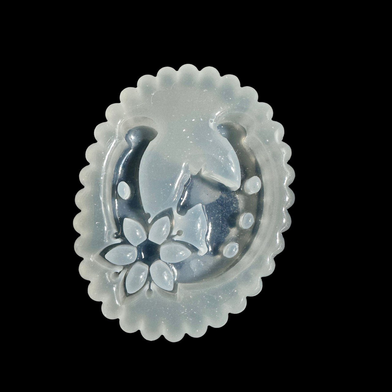Silicone Mold Horse Head with Flower