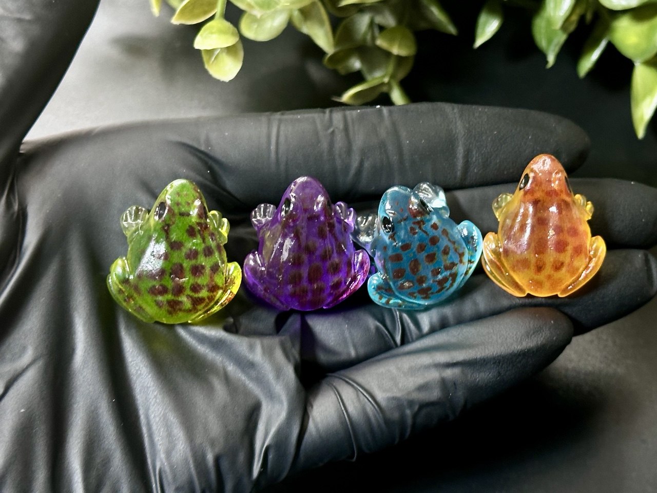 Spotted Frog Silicone Mold Set: Miniature Resin Jesmonite Plaster Molds