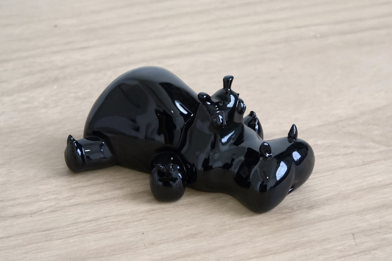 Hippo Figurine Silicone Mold: Resin Art, Miniature Hippo (5.6 cm)