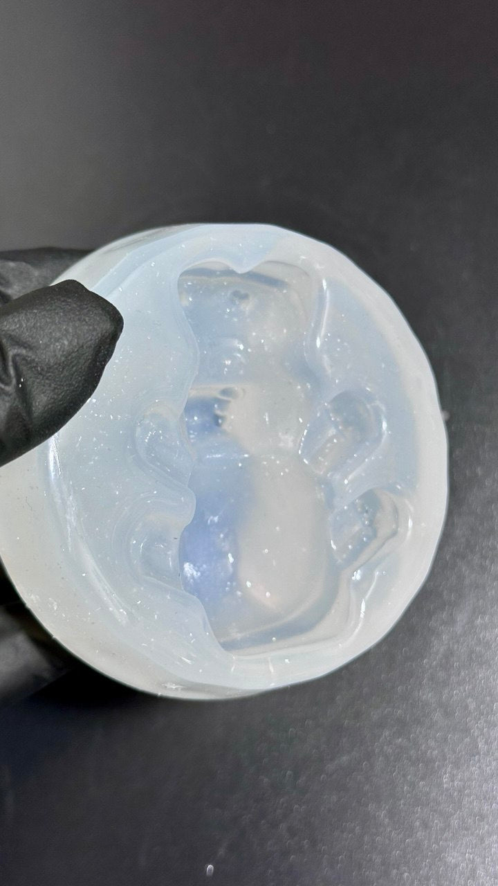 Hippo Figurine Silicone Mold: Resin Art, Miniature Hippo (5.6 cm)