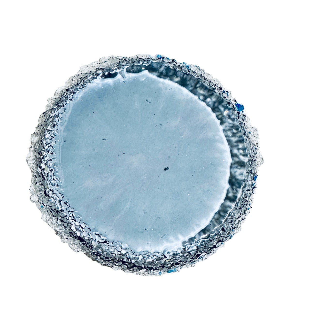 Crystal Edge Round Coaster Mold | Sparkling Silicone Tray Mold