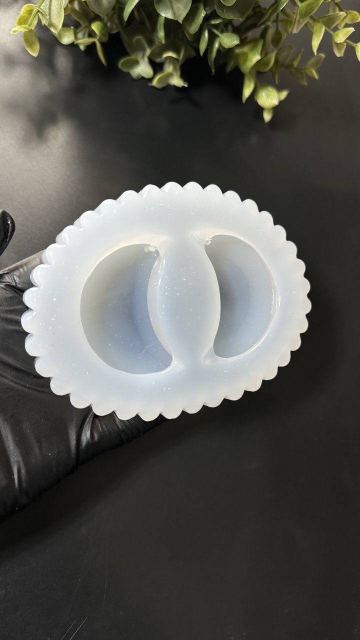 Faceted Crescent Moon Silicone Mold for Resin