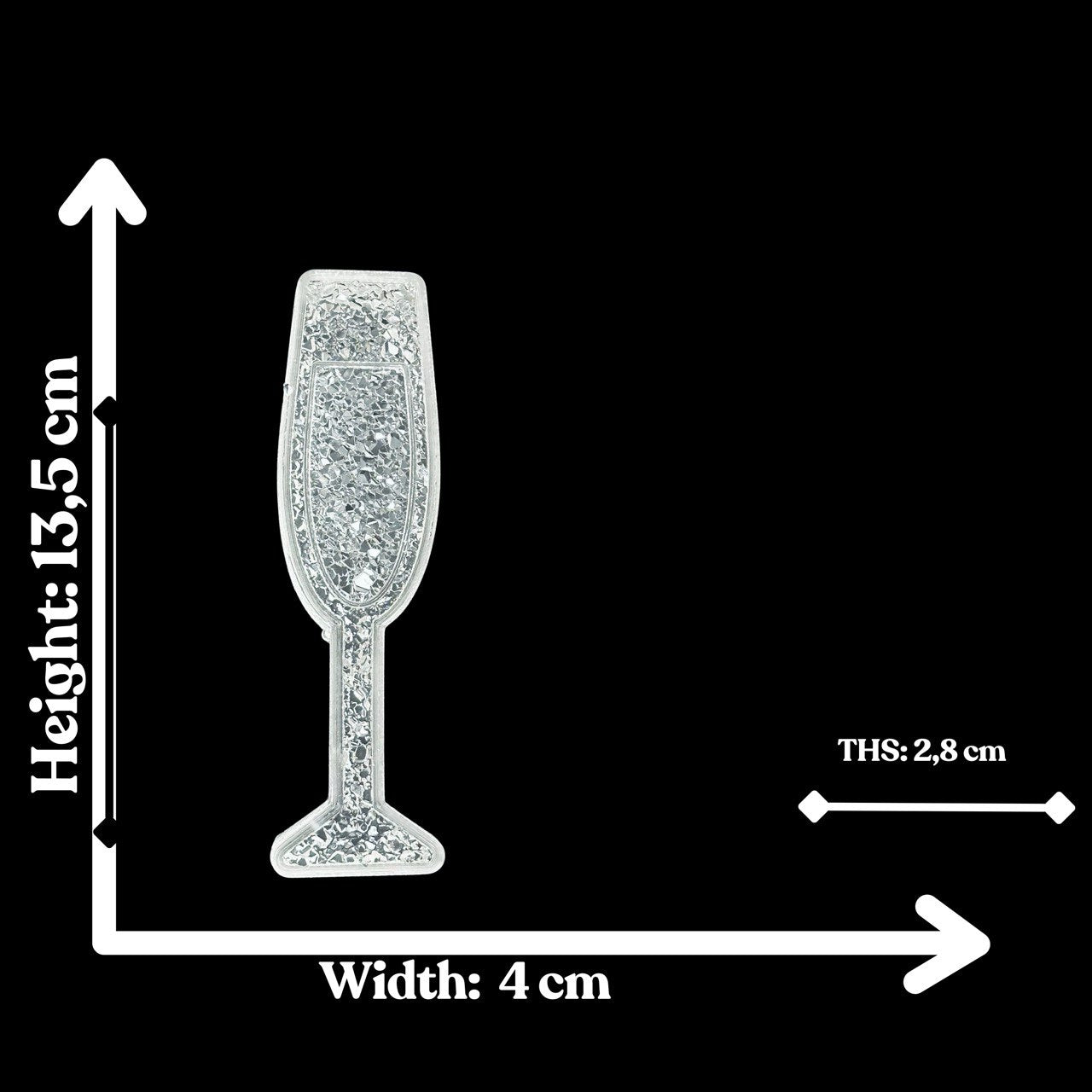 Druzy Champagne Glass Silicone Mold