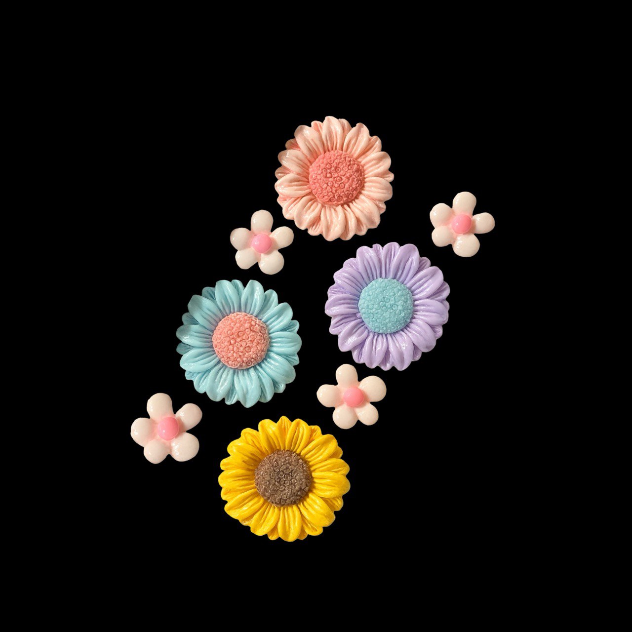 Colorful Flower Silicone Mold Set for Resin, Clay, Plaster, Wax, Soap Making