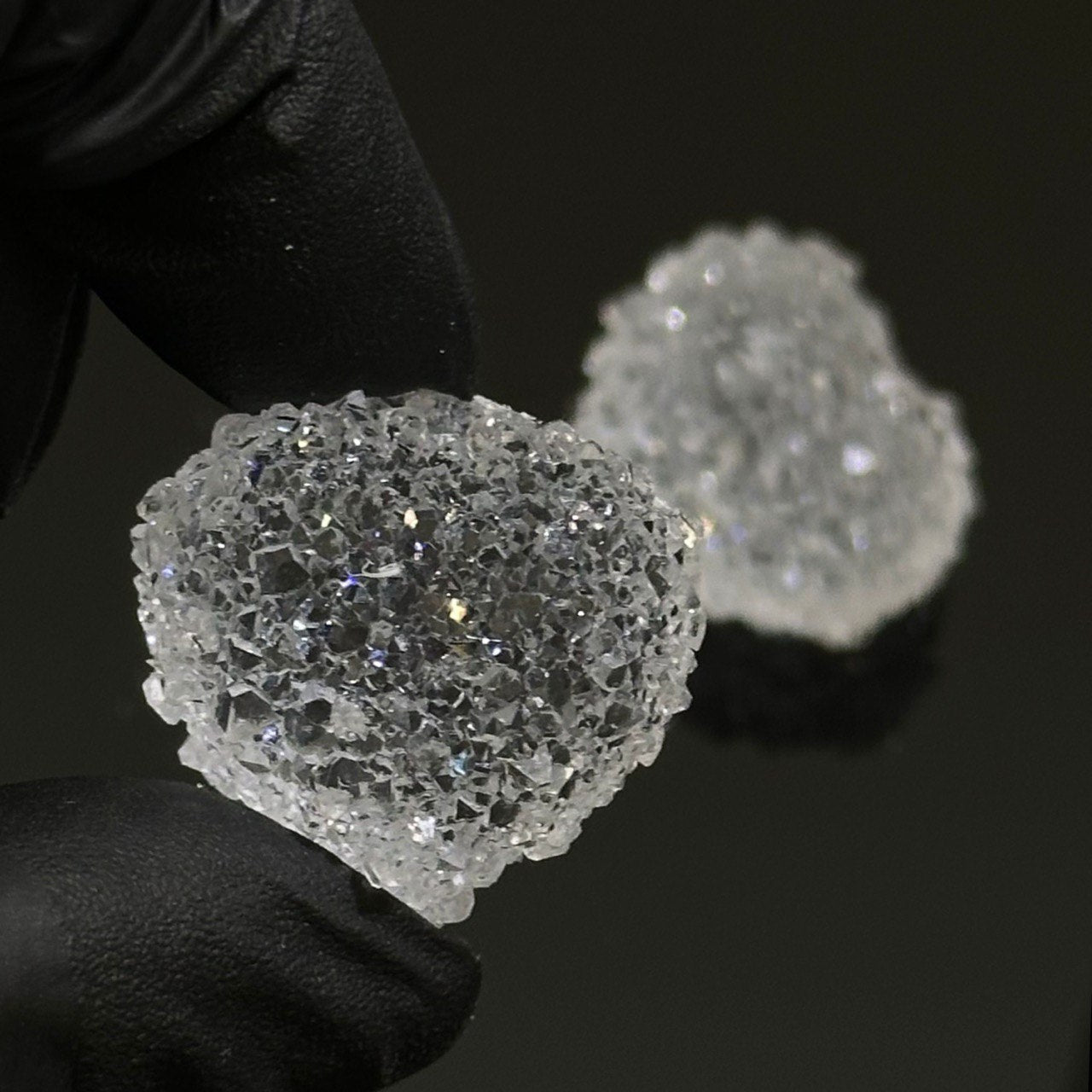 Druzy Crystal Hearts Silicone Mold • Crystal Texture Cabochons