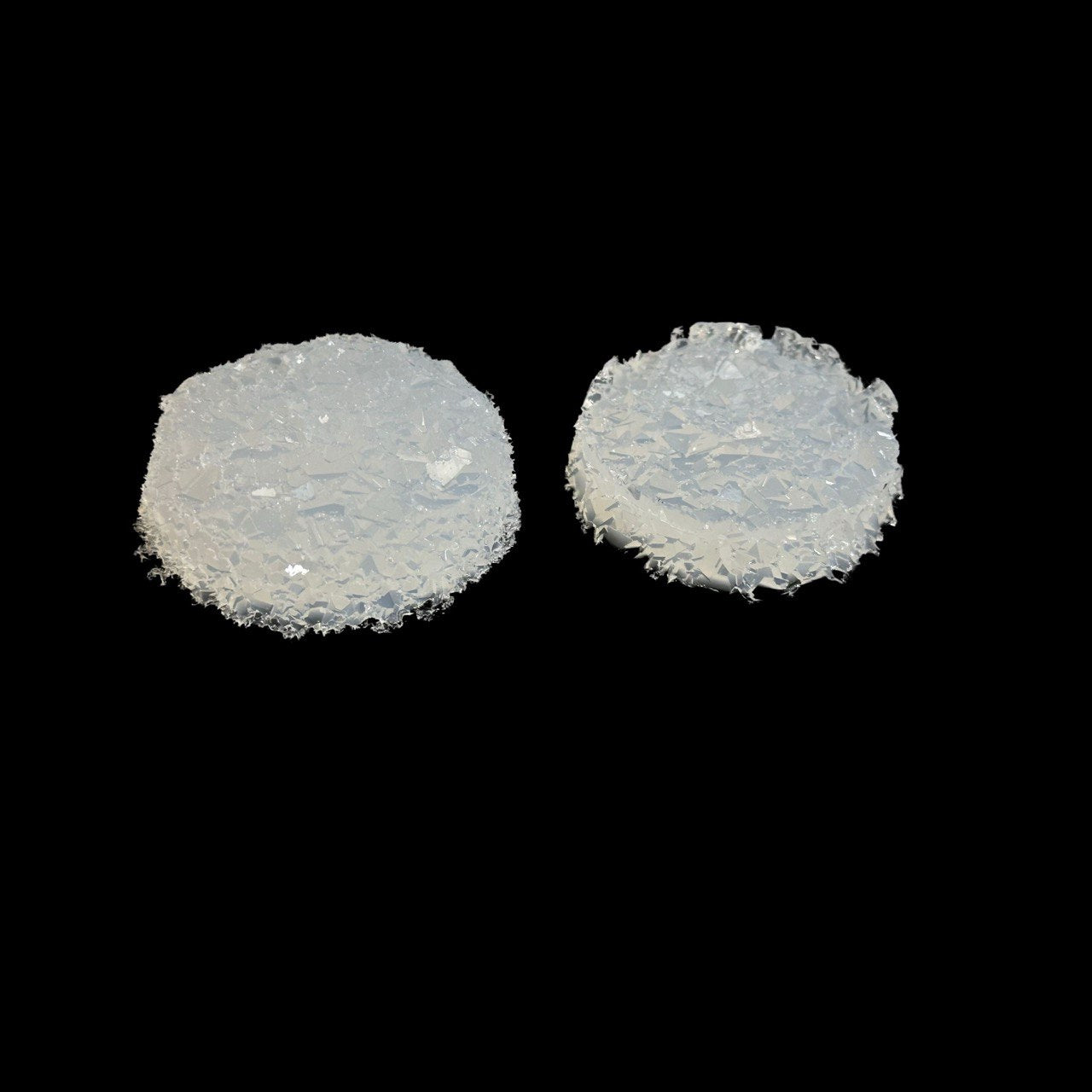 Round Druzy Silicone Inserts – 2 Crystal Cluster Resin Embellishments