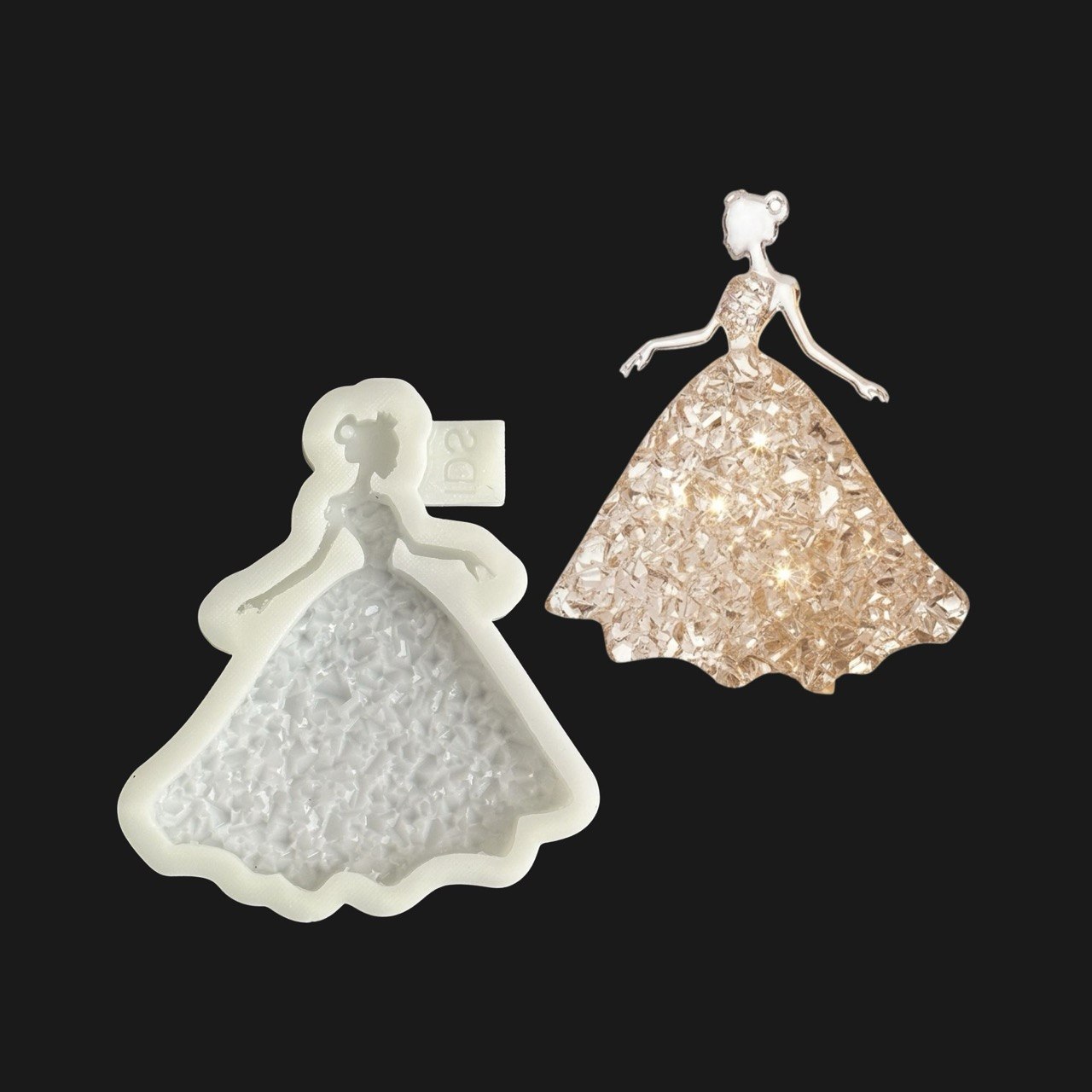 Druzy Christmas Sleigh Ornament Silicone Mold