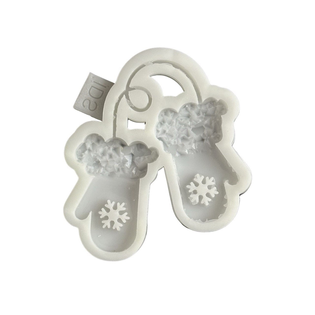 Druzy Mittens Snowflake Ornament Silicone Mold