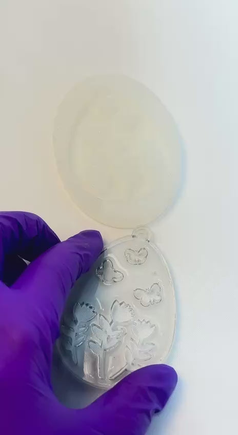 Floral Easter Egg Silicone Resin Mold for DIY Crafts Silicone Mold Ideas Decor Shop