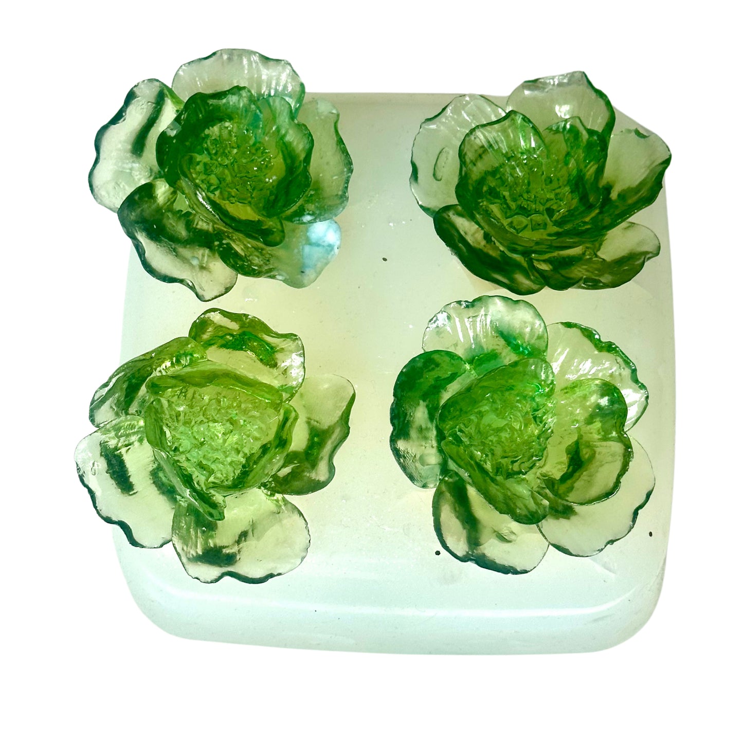 Floral Set 3D Silicone Resin Molds with 4 Medium Flower