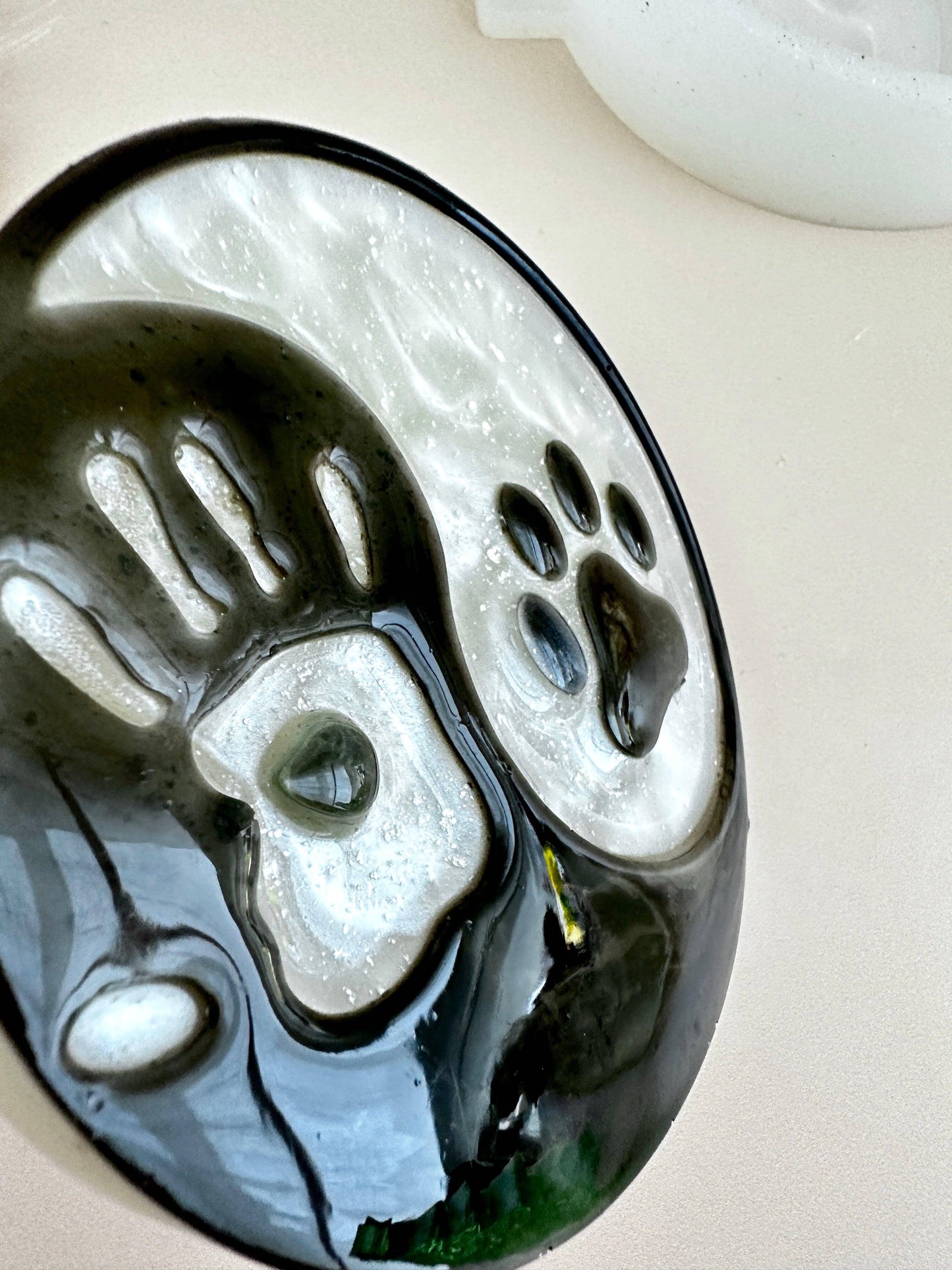 Yin Yang Black and White Dog Human Silicone Mold Resin Molds Ideas Decor Shop