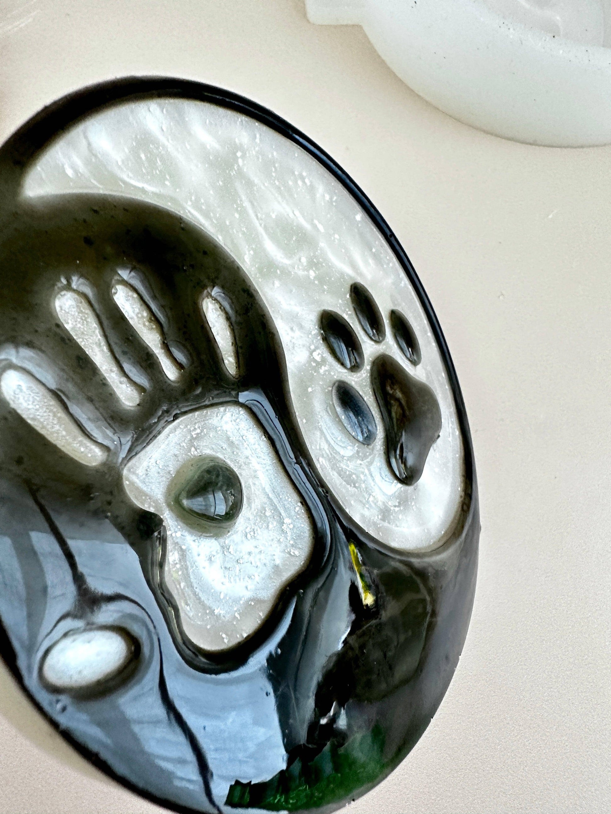 Yin Yang Black and White Dog Human Silicone Mold Resin Molds Ideas Decor Shop