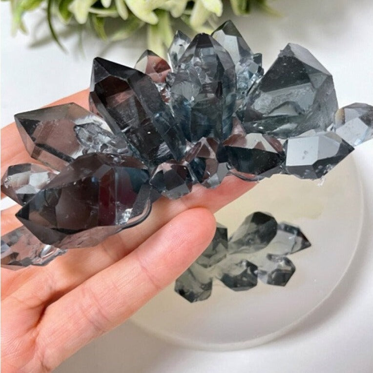 Twin Giant Crystal Cluster Resin Mold: Artisan Silicone Craft