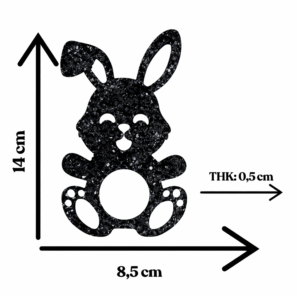 Sparkly Crystal Bunny Resin Silicone Mold for Candy Holder