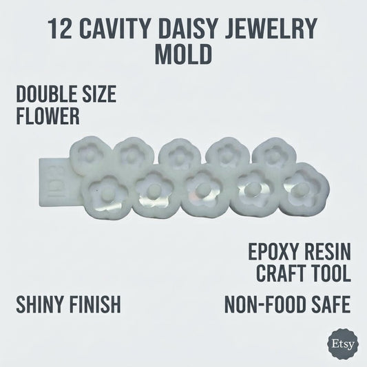 12-Cavity Daisy Flower Silicone Mold - Ideas Decor Shop