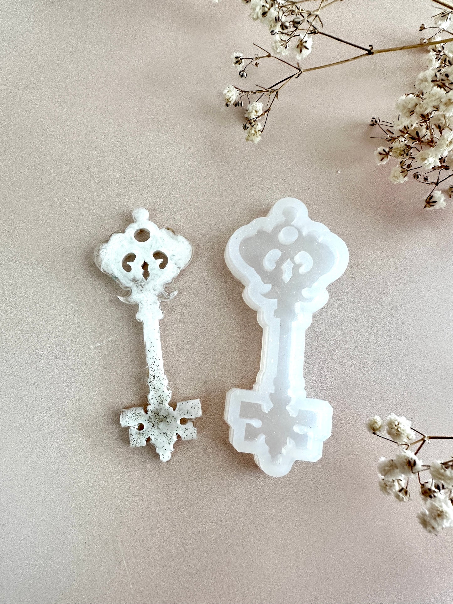 Silicone Mold in the Shape of a Key for Decorating a Christmas Tree