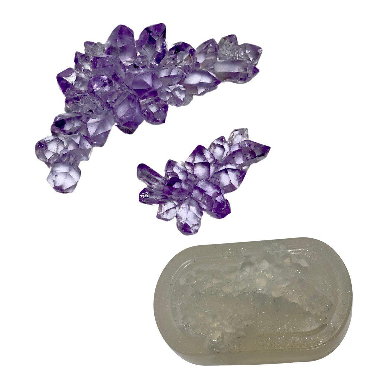 2 Set Professional Crystal Cluster Molds for Elegant Resin Décor - Ideas Decor Shop