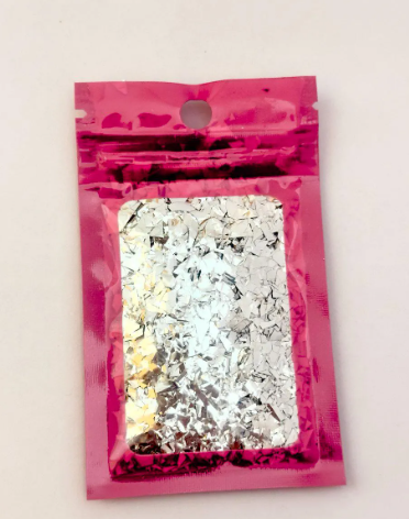 Silver Tone Opaque Cellophane Glitter