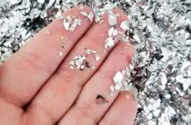 Silver Tone Opaque Cellophane Glitter