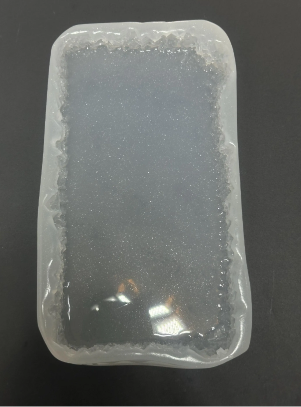 Large Rectangular Silicone Tray Mold Featuring Exquisite Crystal Edges
