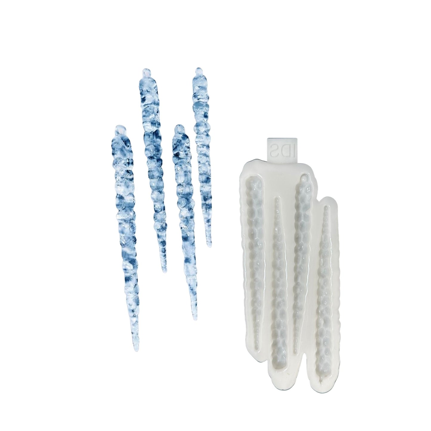 Long Crystal Icicles Silicone Mold | Set of 4 Icicle Casting Moulds