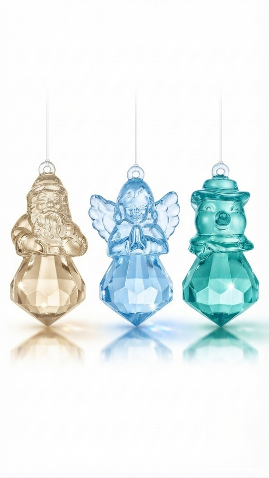 3-in-1 Christmas Silicone Mold – Santa, Angel & Snowman