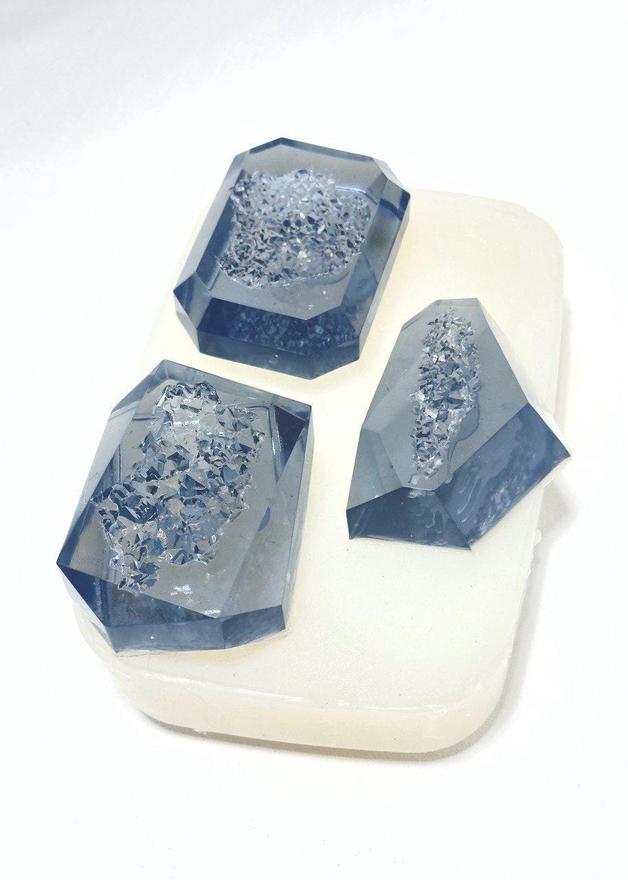 3-Piece Silicone Crystal Mold Set for Resin Crafting | Shiny Cluster - Agate Moulds - Ideas Decor Shop