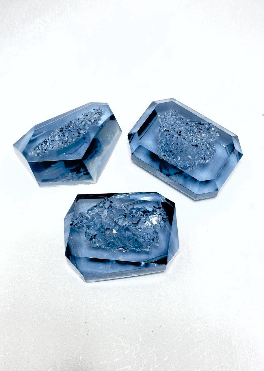 3-Piece Silicone Crystal Mold Set for Resin Crafting | Shiny Cluster - Agate Moulds - Ideas Decor Shop