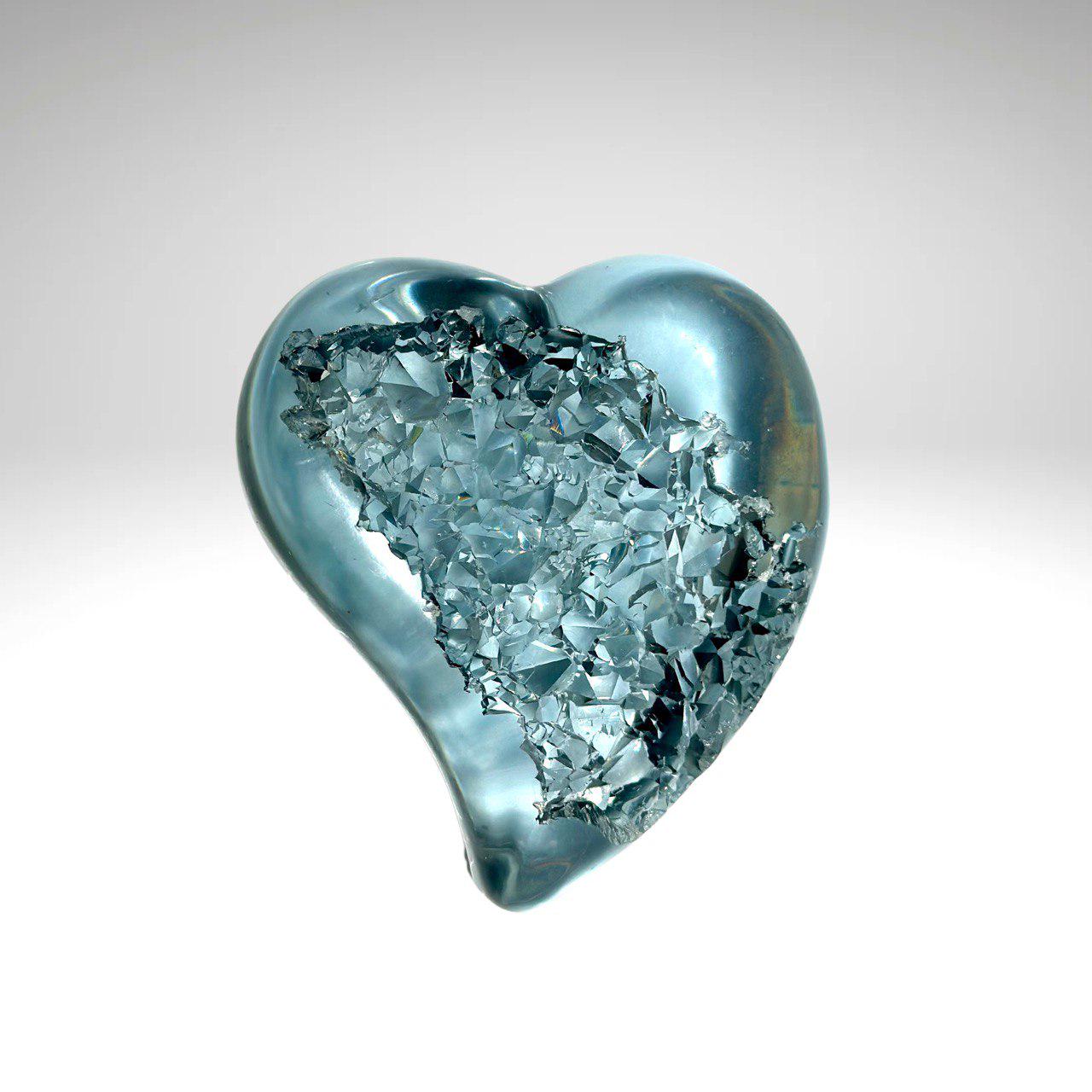 Heart Shaped Silicone Mold for Resin Crafting - Druzy Crystal Geode Design