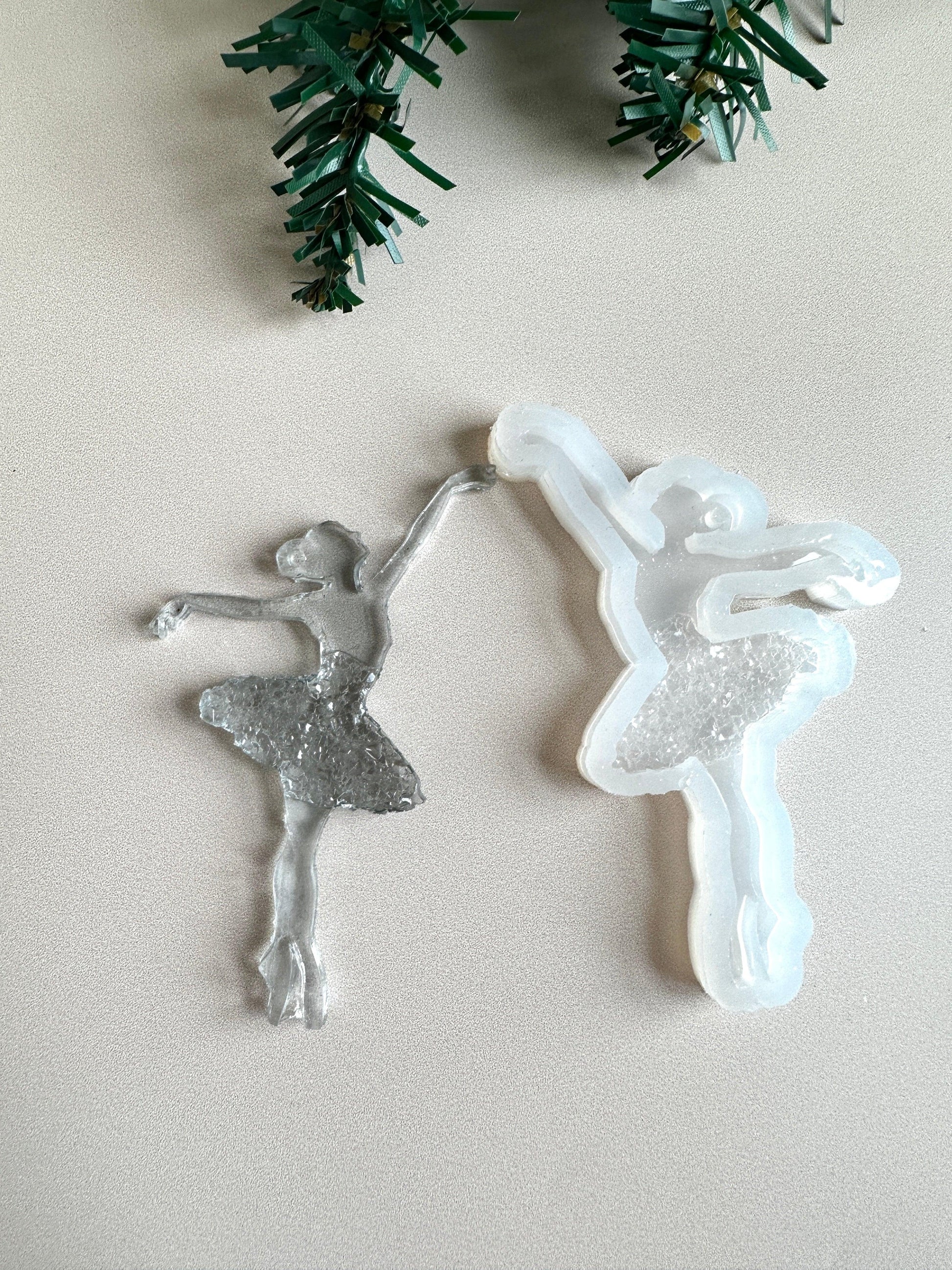 Resin Art Silicone Mould - Ballerina Christmas Ornaments with Crystals, Great for DIY Christmas Decor, Ideal Gift for Craft Lovers - Ideas Decor Shop