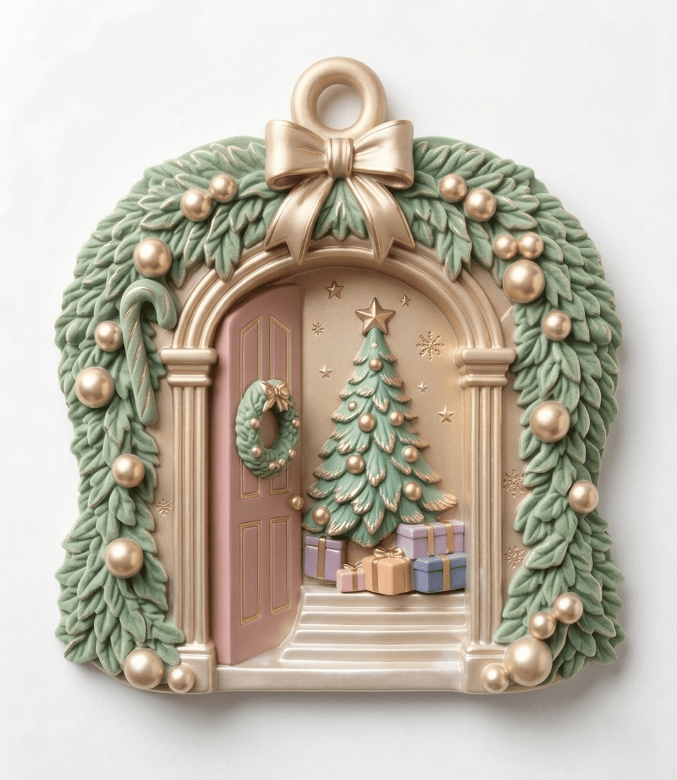 3D Christmas Door Scene Ornament Mold - Ideas Decor Shop