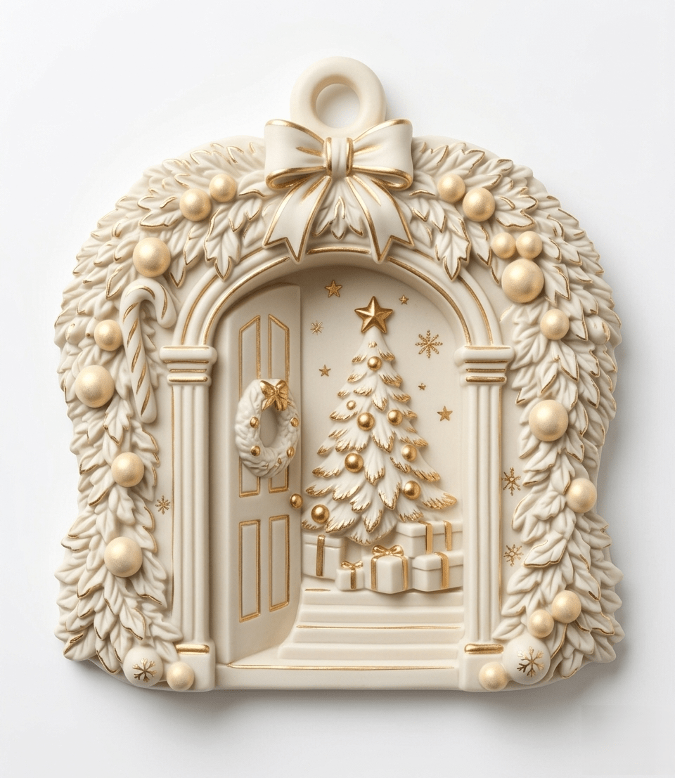 3D Christmas Door Scene Ornament Mold - Ideas Decor Shop