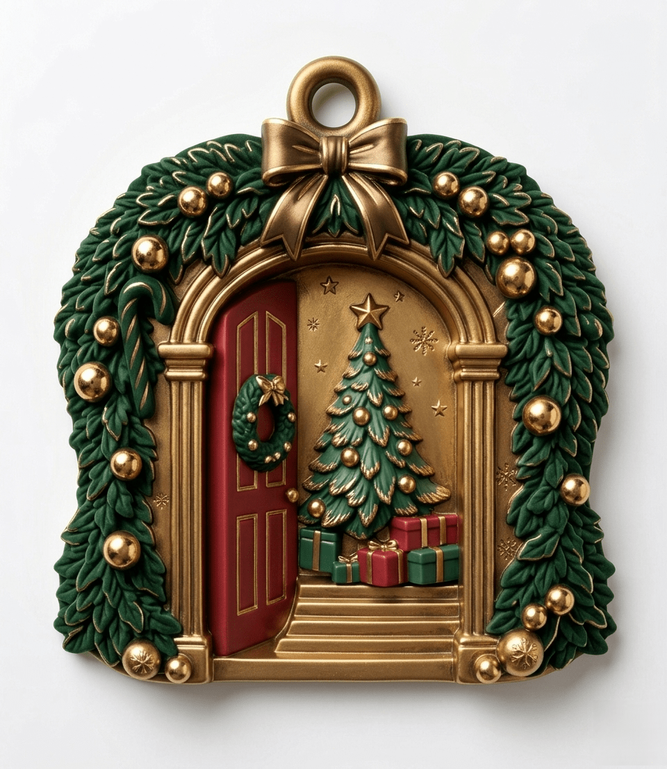 3D Christmas Door Scene Ornament Mold - Ideas Decor Shop