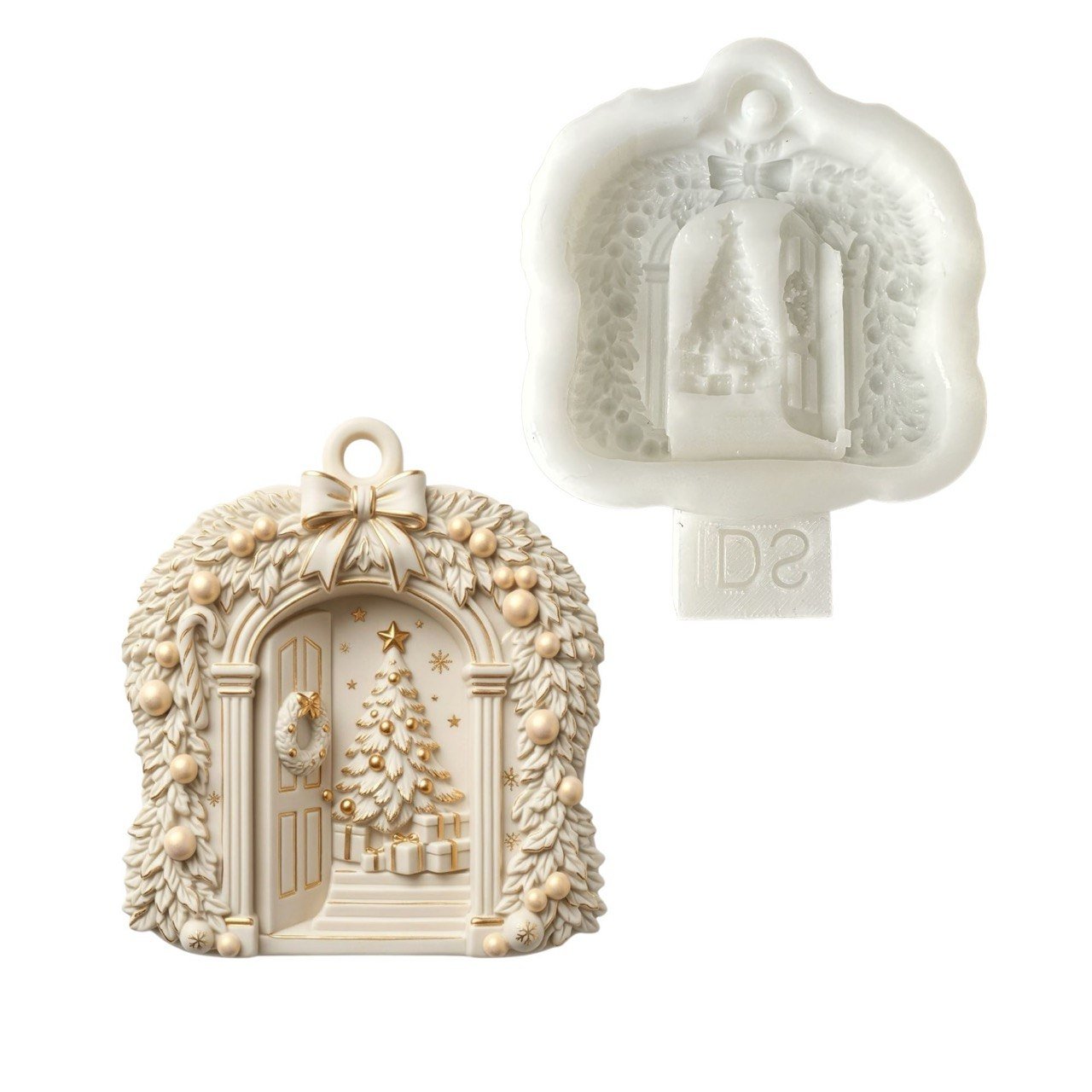 3D Christmas Door Scene Ornament Mold - Ideas Decor Shop
