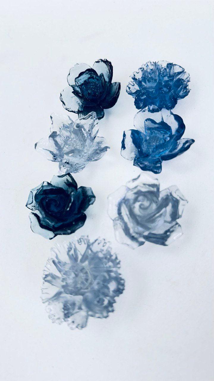 3D Floral Silicone Molds for Resin Crafts, Detailed Flower Designs - Ideas Decor Shop