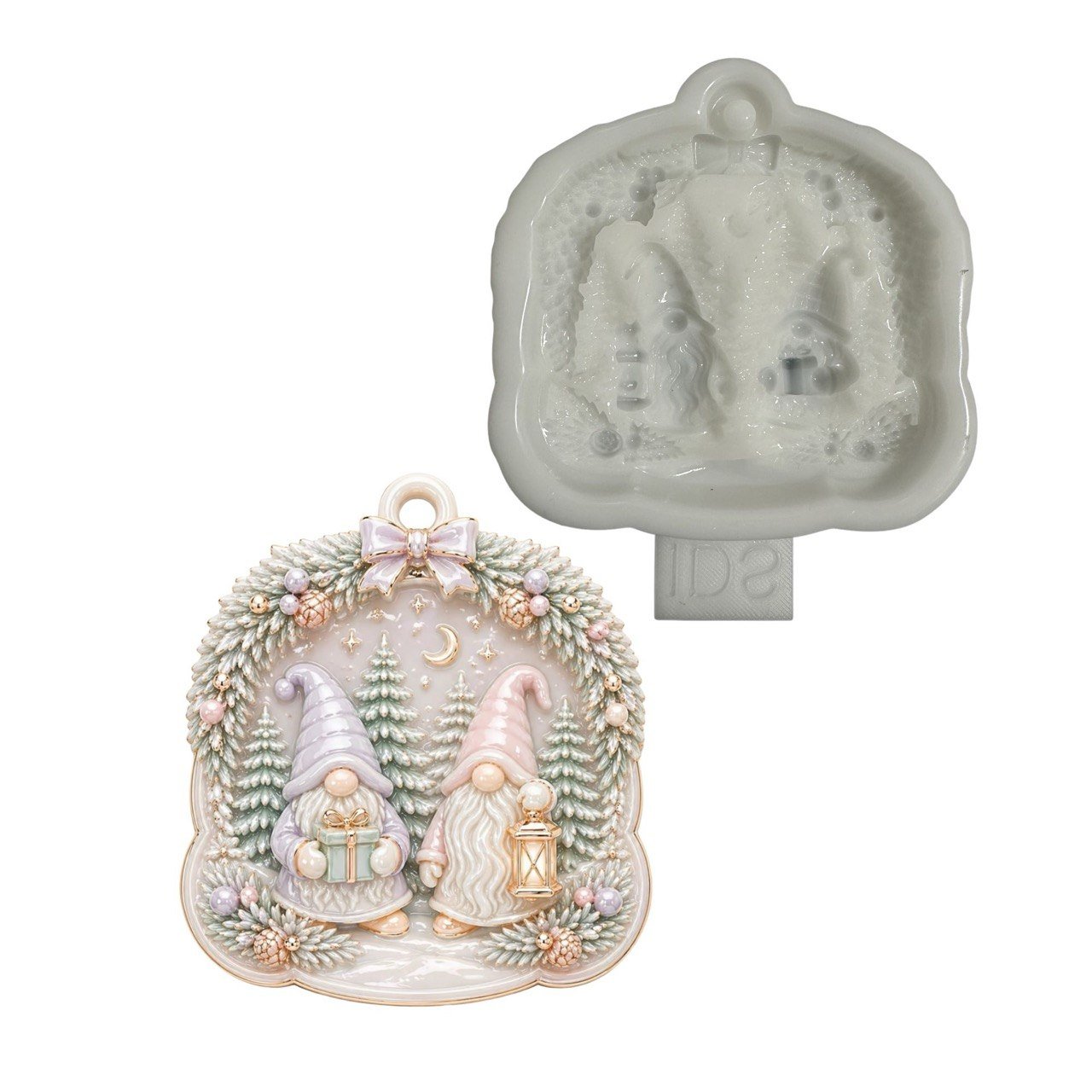 3D Nordic Gnome Christmas Ornament Mold - Ideas Decor Shop