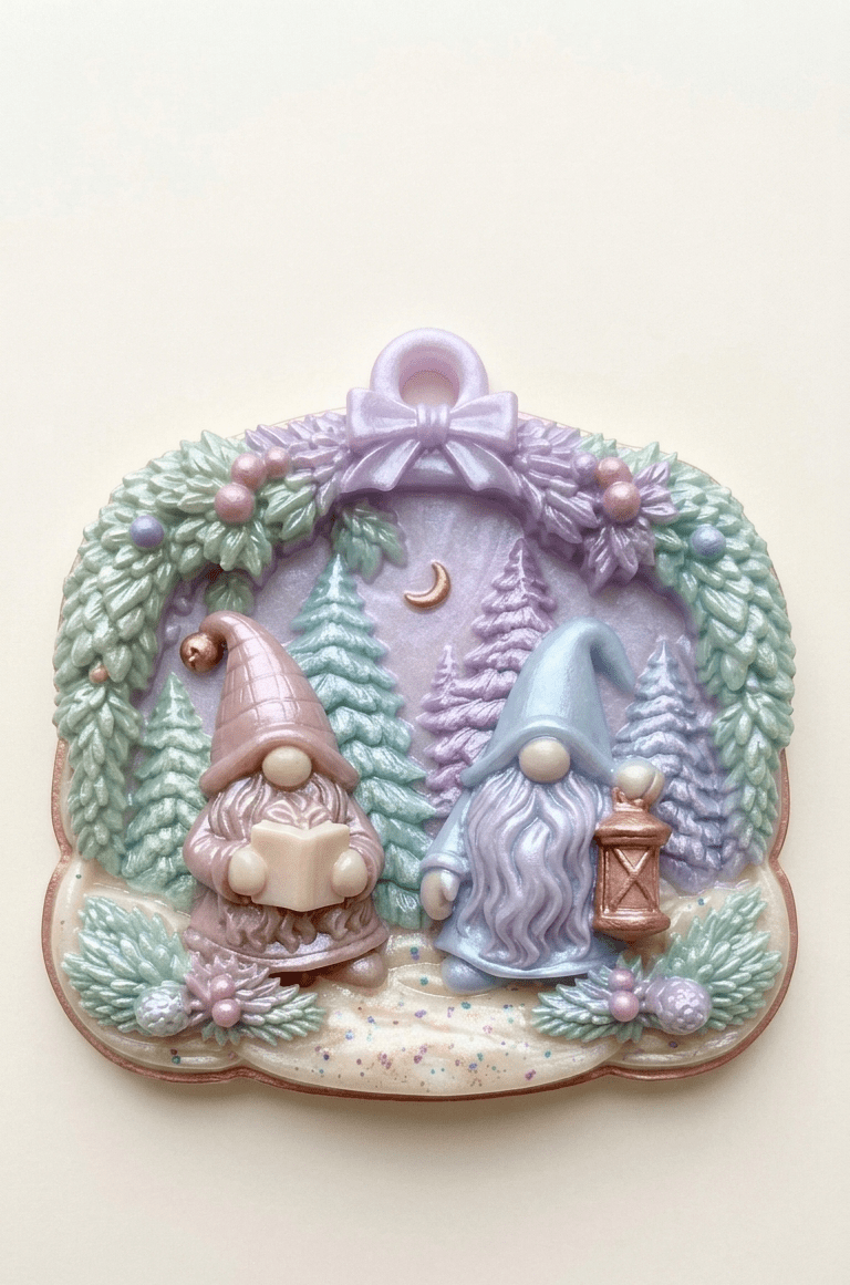 3D Nordic Gnome Christmas Ornament Mold - Ideas Decor Shop