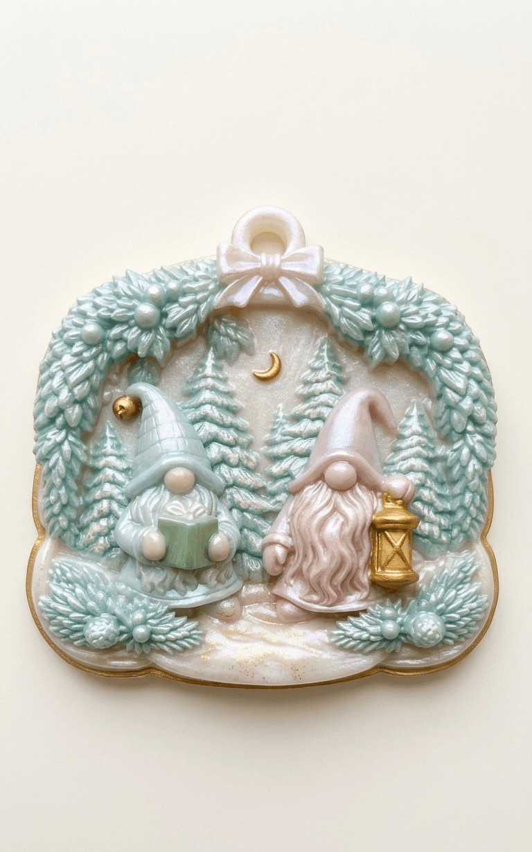 3D Nordic Gnome Christmas Ornament Mold - Ideas Decor Shop